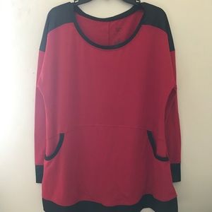 💜LIVI (Lane Bryant) red and black shirt.💜